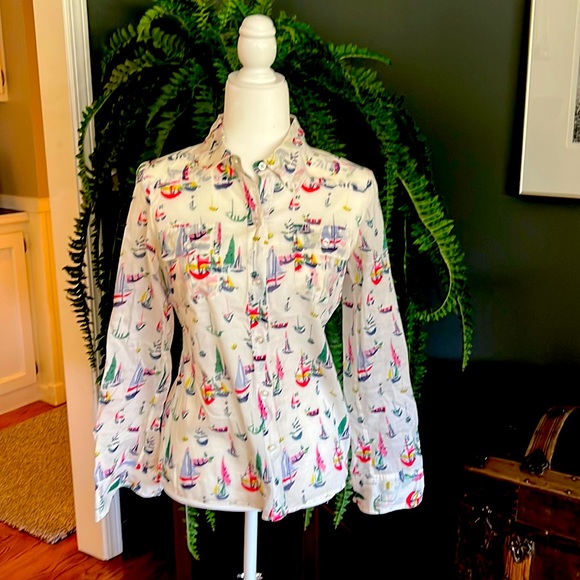 Milly size 2 nautical blouse - Picture 1 of 2